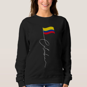 Camiseta Colômbia Signature Flag Pole Patriótico Colombiano