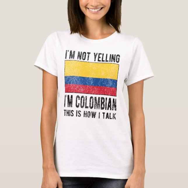 Camiseta Colombian Heritage Colombia Roots Colombian Flag (Frente)