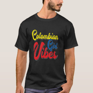 Camiseta Colombiana Mulheres Hispânicas Herritagem Colomb