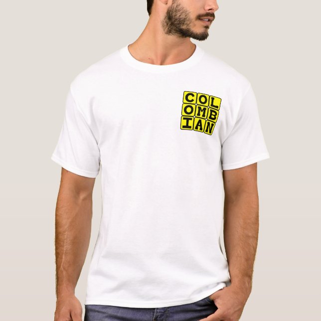 Camiseta Colombiano, Nacionalidade (Frente)