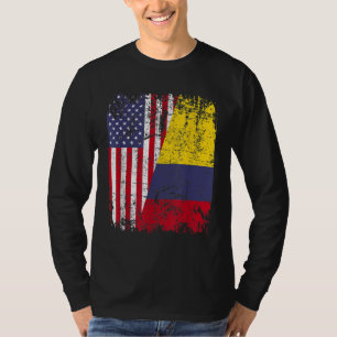 Camiseta COLOMBIANO ROOTS Half American Flag COLOMBIA