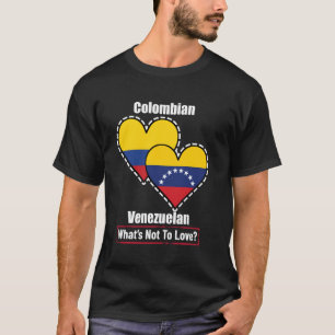 Camiseta Colombiano Venezuelano Corações Bandeiras O Que Nã