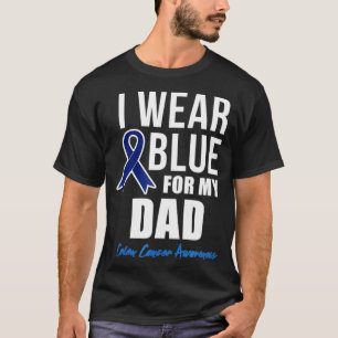 Camiseta Colon Cancer eu Visto Azul para o meu Pai Mulheres