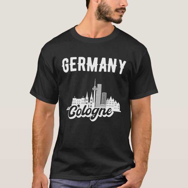 Camiseta Colônia Alemanha Skyline (Frente)