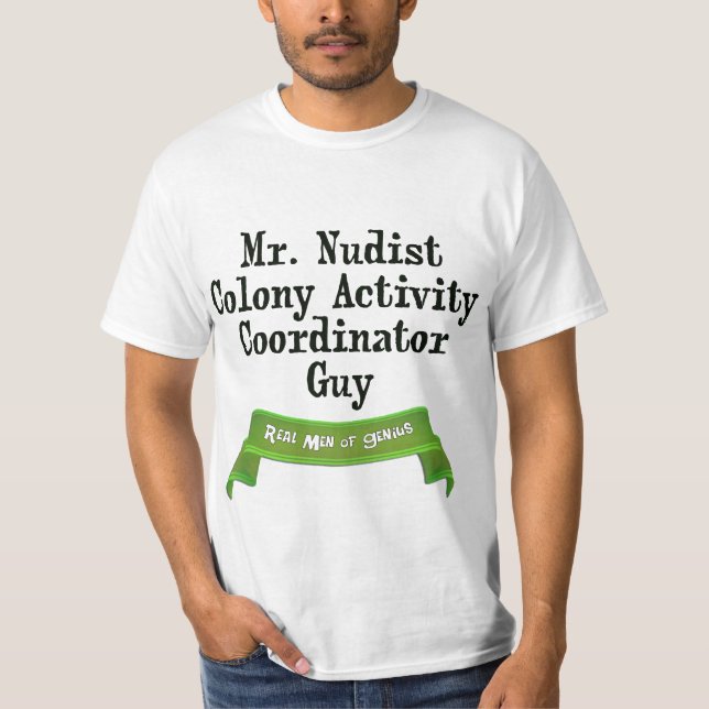 Camiseta Colônia Cordinator do nudista (Frente)