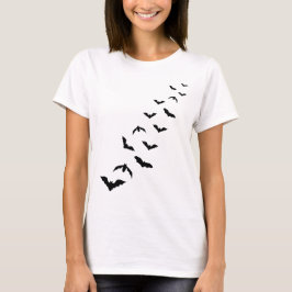 Camiseta Colônia De Banho Negro Voador Silhuettes Halloween