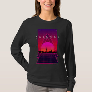 Camiseta Colônia Skyline 80s 90s Retro Estético Vaporwave