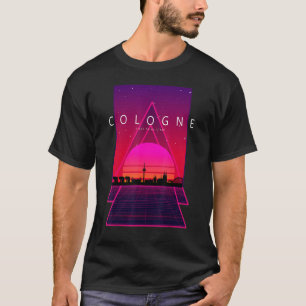 Camiseta Colônia Skyline 80s 90s Retro Estético Vaporwave