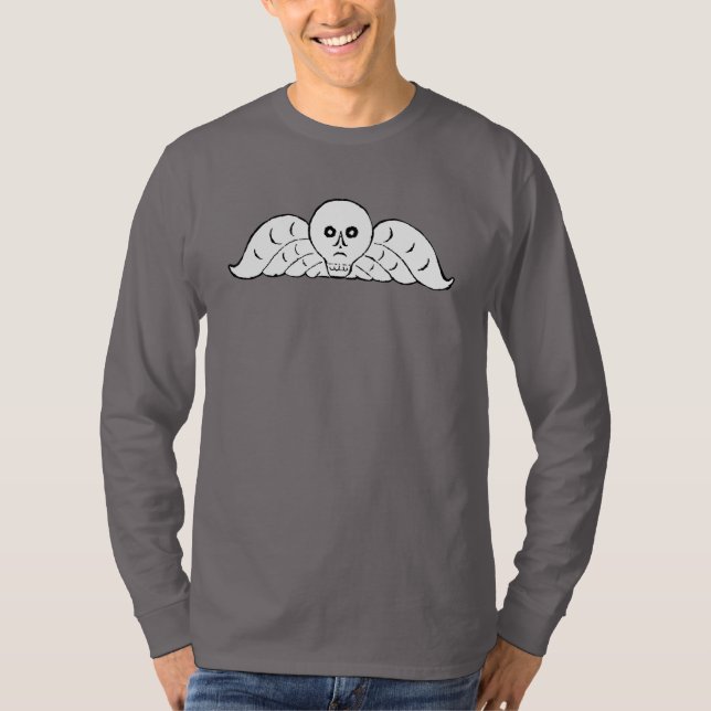 Camiseta Colonial Boston Gravestone Skull Angel (Frente)
