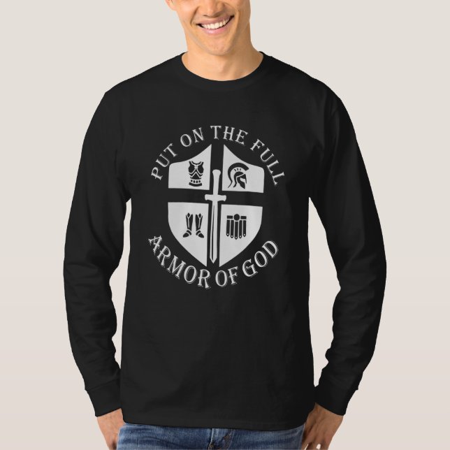 Camiseta Coloque a Armadura Completa de Deus Knight Grace B (Frente)