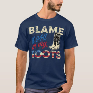 Camiseta Coloque a Culpa em Minhas Raízes Amante de Música