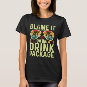 Camiseta Coloque a Culpa no Pacote de Bebidas Piada de Aniv