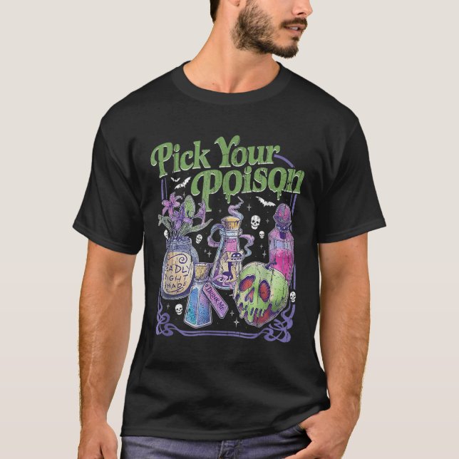 Camiseta Coloque As Garrafas De Tonelada De Ison Halloween (Frente)