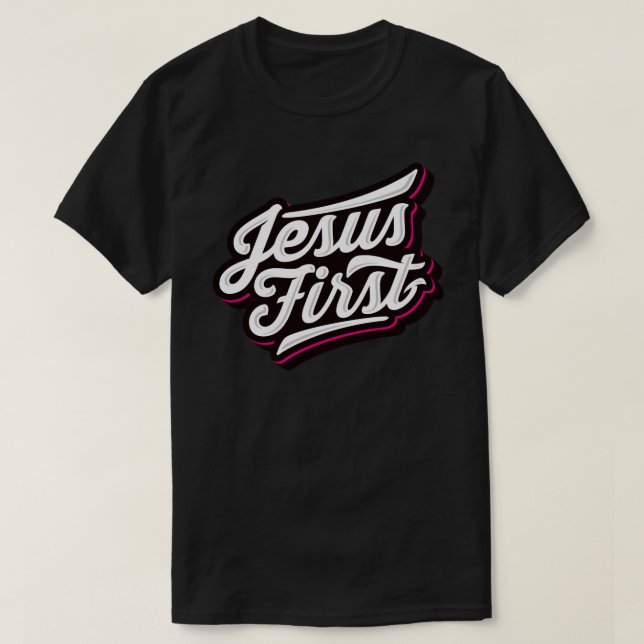 Camiseta Coloque Jesus Primeiro (Frente do Design)