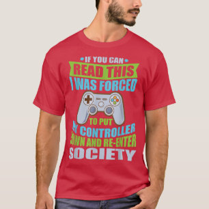 Camiseta Coloque o controlador para baixo e entre no jogado