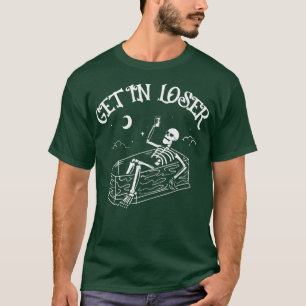 Camiseta Coloque O Esqueleto Perdedor Em Coffin Spookeen F