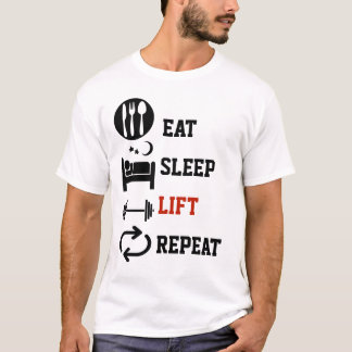 Camiseta Coloque o gim de elevação do peso