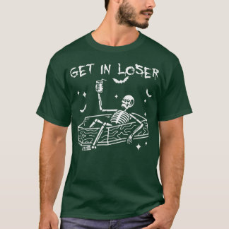 Camiseta Coloque-Se No Esqueleto Perdedor Em Coffin Beba Sa