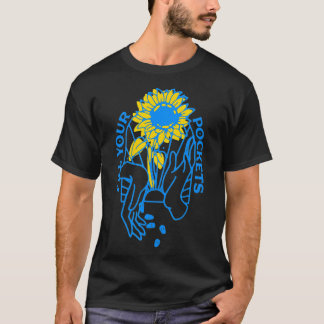 Camiseta Coloque sementes de girassol em seus bolsos Ucrâni