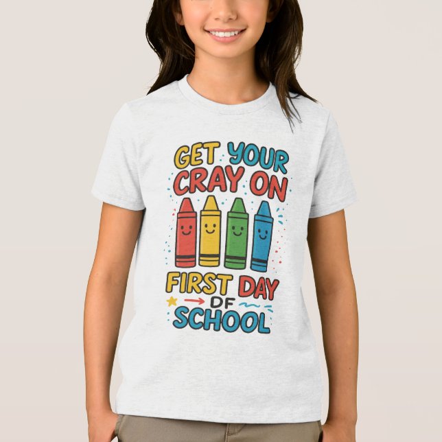 Camiseta Coloque Seu Lápis Para Trabalhar Primeiro Dia De A (Frente)