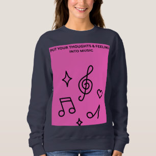 CAMISETA COLOQUE SEUS PENSAMENTOS & SENTIMENTOS NA MÚSICA