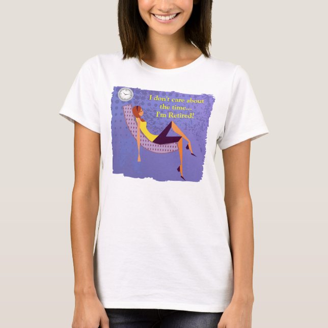 Camiseta Coloque Seus Pés De Aposentação, Mulher De Cima (Frente)