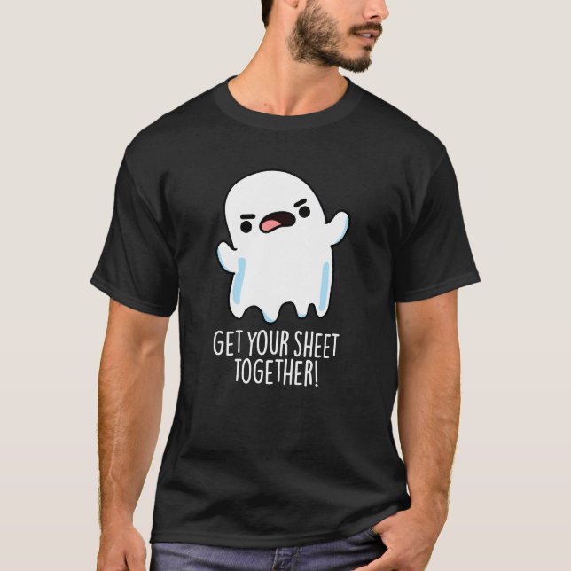 Camiseta Coloque sua folha junto Engraçado Fantasma Escuro  (Frente)