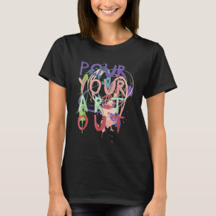 Camiseta Coloque Sua Tinta Acrílica Despejando Artista Gráf