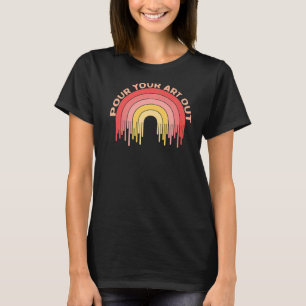Camiseta Coloque Sua Tinta Acrílica Despejando Artista Gráf