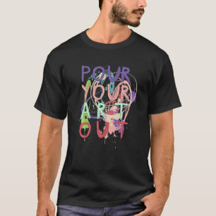 Camiseta Coloque Sua Tinta Acrílica Despejando Artista Gráf