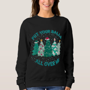 Camiseta Coloque Suas Bolas Em Mim Árvore De Natal Engraçad