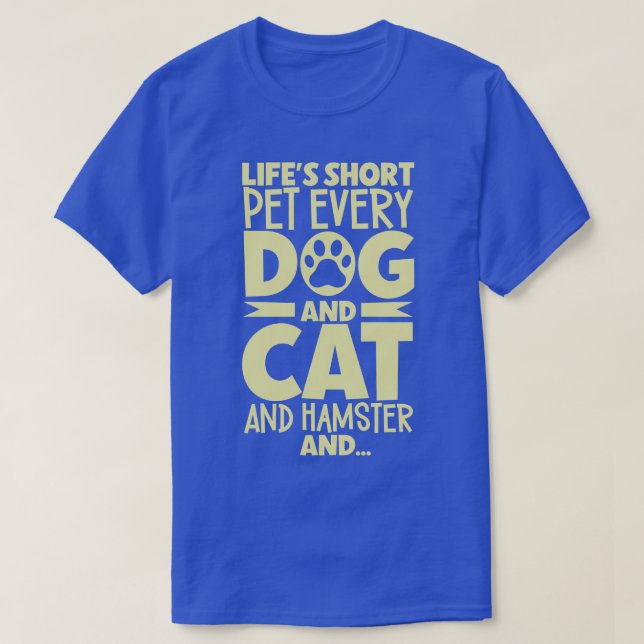 Camiseta Coloque todos os animais sob controle (Frente do Design)