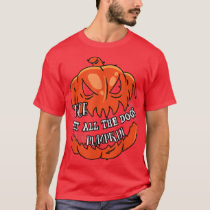 Camiseta Coloque Todos Os Cães Pumpkin Correspondendo À Fam