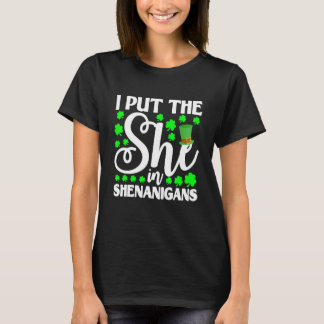Camiseta Coloquei-a em Shenanigan Shamrock Rua Patrick