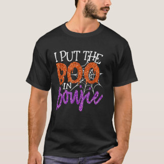 Camiseta Coloquei Boo na fantasia de Dia de as Bruxas engra
