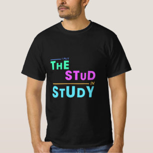 Camiseta Coloquei o Estudo - Design de Estudante Engraçado
