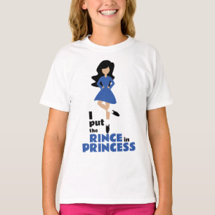 Camiseta Coloquei Rince na Princesa Black Hair Dance Irland