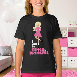 Camiseta Coloquei Rince na Princesa Blona Hair Dança Irland