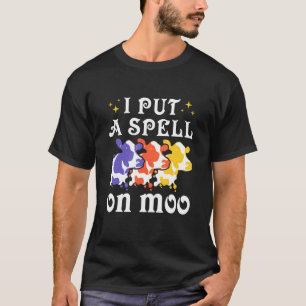Camiseta Coloquei Um Feitiço Na Vaca Moo Vacas Malhadas Gad