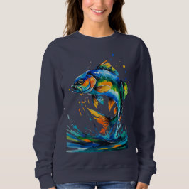 Camiseta Color Splash Fish – Women’s Sweatshirt