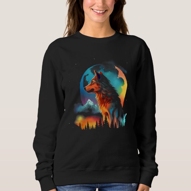 Camiseta Color Wolf Mountains  Graphics (Frente)
