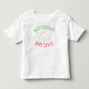 Camiseta Colora o bebê Jesus do feliz aniversario do giz