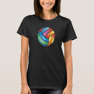 Camiseta Coloração Colorida de Voleibol Aquarela Colorsp de