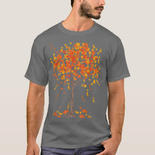 Camiseta Coloração de Árvore do outono deixa floresta natur