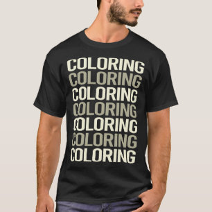 Camiseta Coloração de Texto Branco