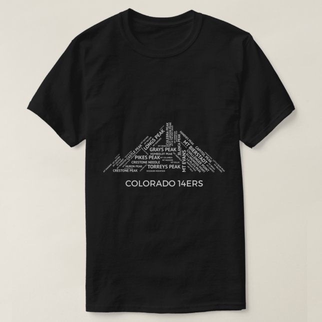 Camiseta Colorado 14er Long Sleeve Fourteener Mountain Wh (Frente do Design)