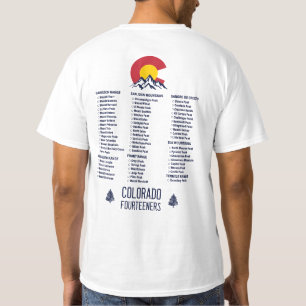 Camiseta Colorado 14ers Fourteeners Mountain Souvenirs