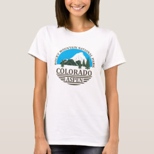Camiseta Colorado Aspen resort de esqui céu azul