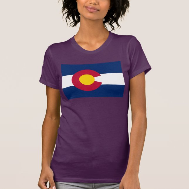 Camiseta Colorado: Bandeira do Estado do Centenário dos EUA (Frente)