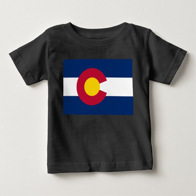 Camiseta Colorado: Bandeira do Estado do Centenário dos EUA (Frente)